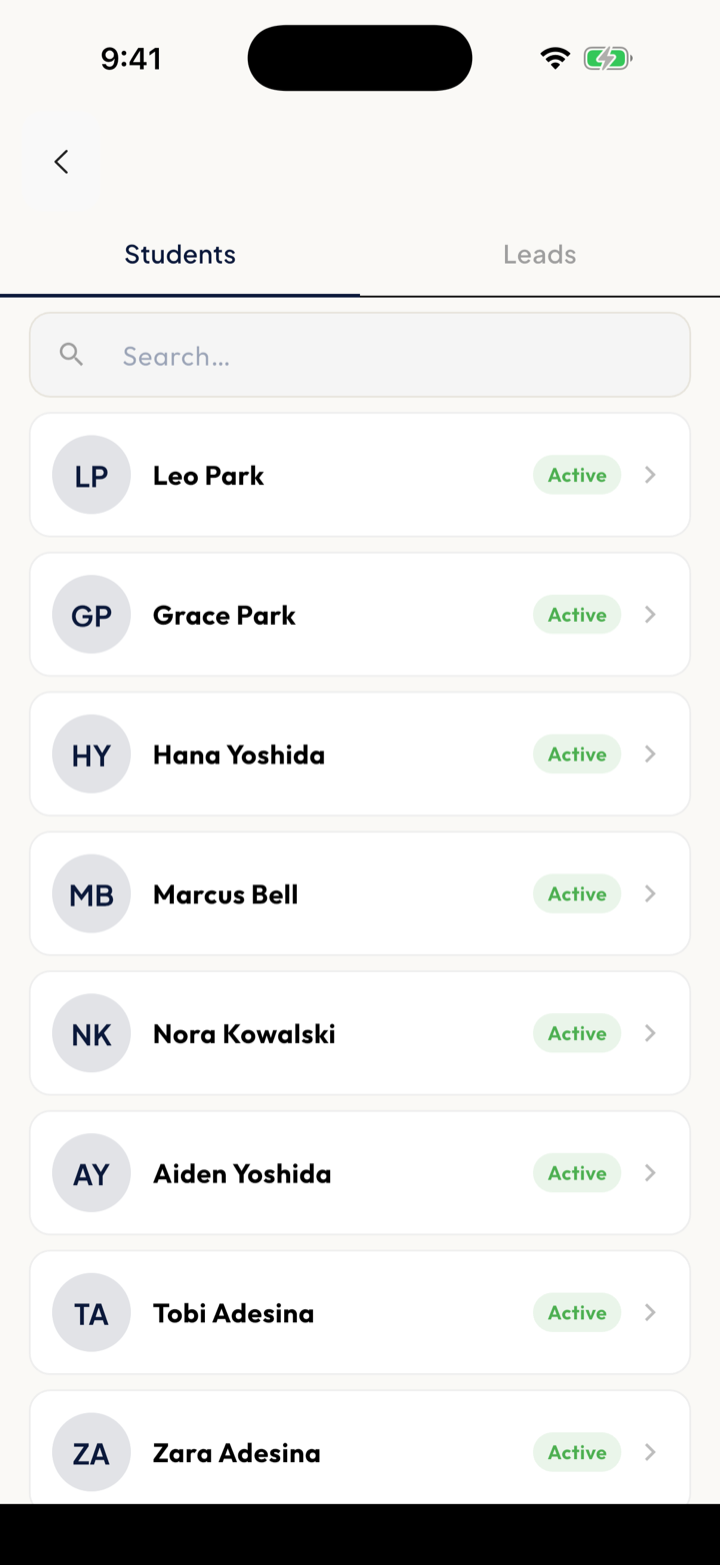 The IGNIFY student roster