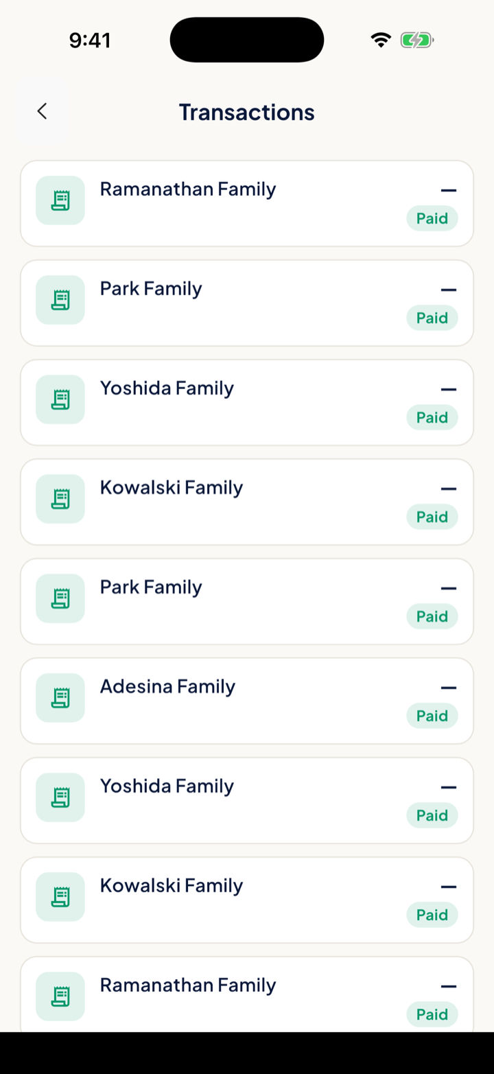 IGNIFY billing and transactions